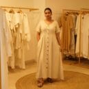 Western Classic Designer Linen Beige Color Long Front Open Loungewear