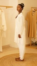 Indian Ethnic Designer Pure Silk White Punjabi 2PC Suit