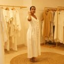 Classic Women Western Designer Linen White Spanish Front Open Loungewear