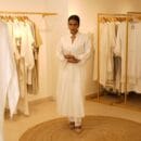 Indian Ethnic Classical Designer White Pure Silk with White Lace Kurta & Bottom 2 PC Set