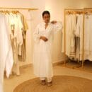 Indian Ethnic Classical Designer White Pure Silk with White Lace Kurta & Bottom 2 PC Set