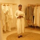 Ethnic Classic Designer Linen White 2 PC Suit -Top Kurta & Bottom Afghani Salwar