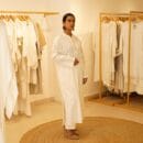 Indian Ethnic Classic Designer Linen White Kurta & Bottom- 2 PC Suit