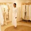 Indian Ethnic Classic Designer Linen White Kurta & Bottom- 2 PC Suit