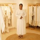 Indian Ethnic Classic Designer Linen White Kurta & Bottom- 2 PC Suit