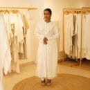 Indian Ethnic Classic Designer Linen White Kurta & Bottom- 2 PC Suit