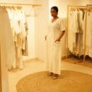 Indian Ethnic Classic Designer Premium Linen White 2 Pc Suit - Boho Long Kurta & Bottom